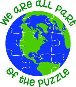 we are all part of the puzzle graphic