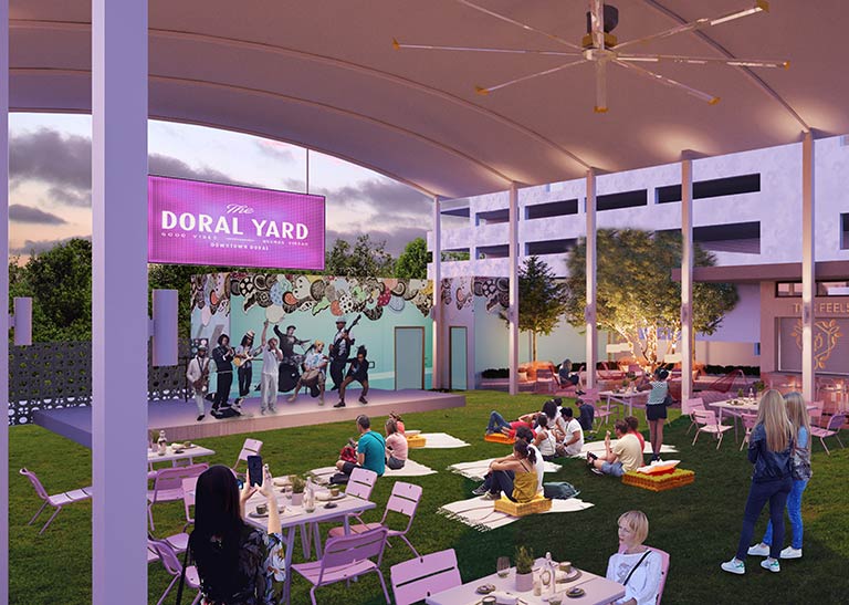 Rendering of The Backyard at The Doral Yard